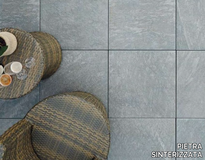 COLOSSEO SILVERGRAU - Outdoor floor tiles with stone effect _ PIETRA SINTERIZZATA