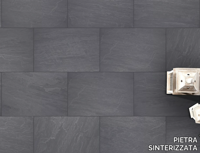 TEMPIO KANDLA ANTRACITE - Porcelain stoneware outdoor floor tiles with stone effect _ PIETRA SINTERIZZATA