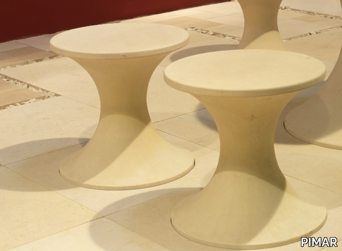 SINUSOIDE STOOL - Lecce stone stool _ PIMAR