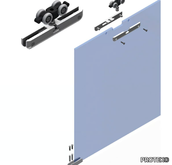 SMALL/BIG CLAMPS KIT - Sliding door track _ PROTEK®