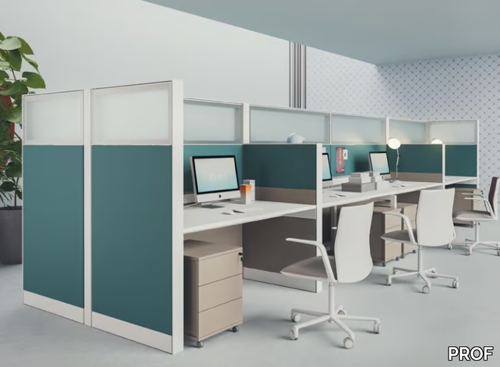 OPENWALL - Freestanding modular wooden office screen _ PROF