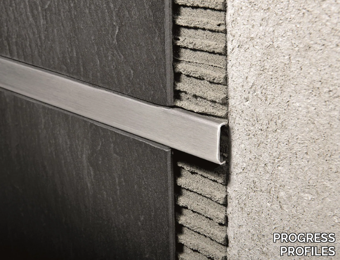 PROLISTEL ACC - Brushed steel edge profile for walls _ PROGRESS PROFILES