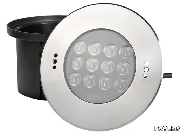 REC IP68 LIGHT 12X 2 WATT TRILED RGB - LED RGB Glass and Stainless Steel underwater lamp _ PROLED