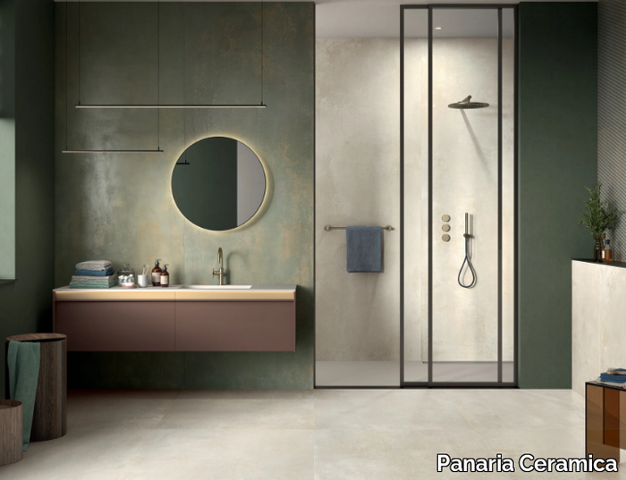 OXIDE - Laminated stoneware wall/floor tiles with metal effect _ Panaria Ceramica