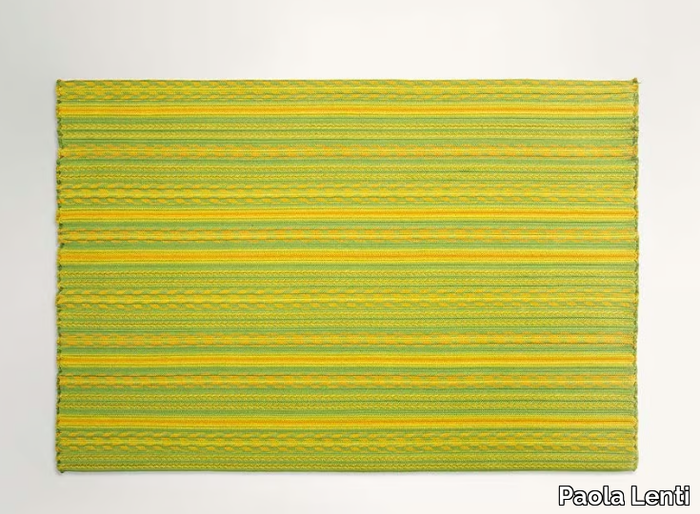 NAVAJO - Rectangular striped fabric rug _ Paola Lenti