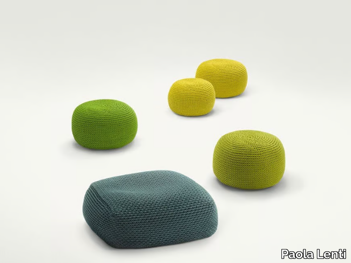 PICOT - Upholstered pouf with removable lining _ Paola Lenti