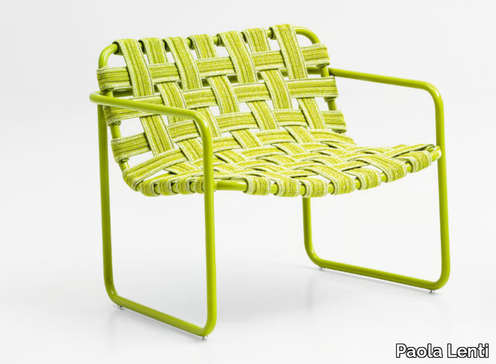 BALEARI - Powder coated aluminium garden armchair _ Paola Lenti