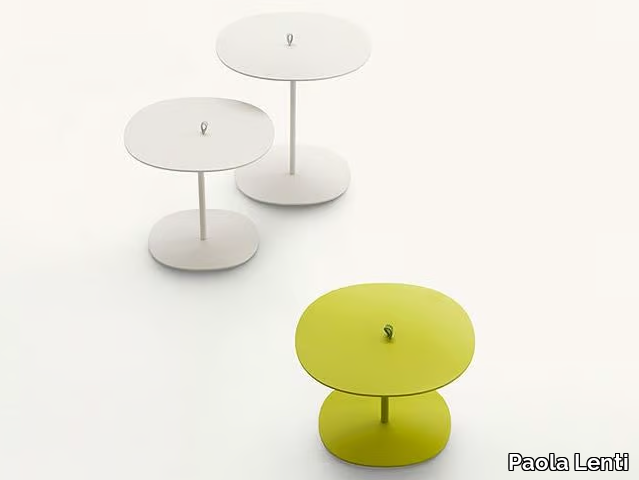 STRAP - Round aluminium garden side table _ Paola Lenti