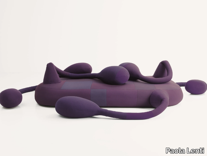 METAMORFOSI ZOIDE - Felt pouf with removable lining _ Paola Lenti