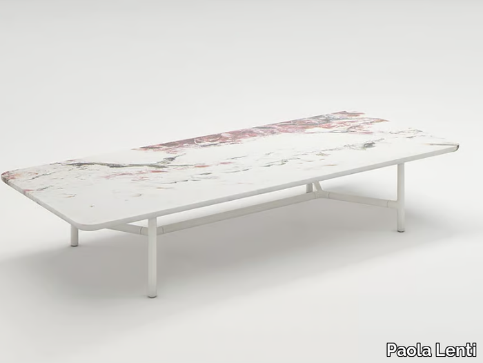 NESSO - Low rectangular marble coffee table _ Paola Lenti