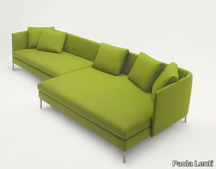 KIMONO - Fabric sofa with removable cover with chaise longue _ Paola Lenti