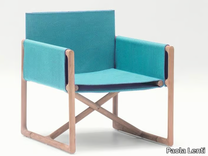 PORTOFINO - Garden folding easy chair with armrests _ Paola Lenti