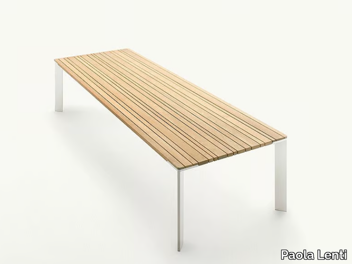 SUNSET - Rectangular wooden garden table _ Paola Lenti