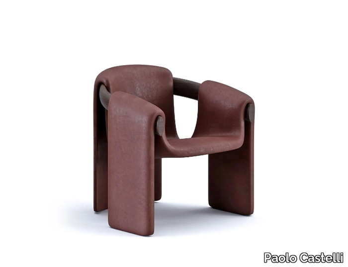 SARI LOUNGE - Leather easy chair _ Paolo Castelli