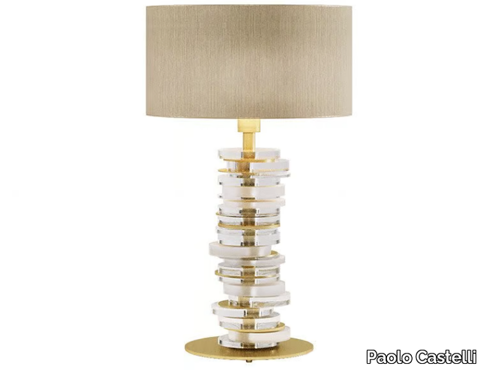 AMBRA - Fiberglass and brass table lamp _ Paolo Castelli