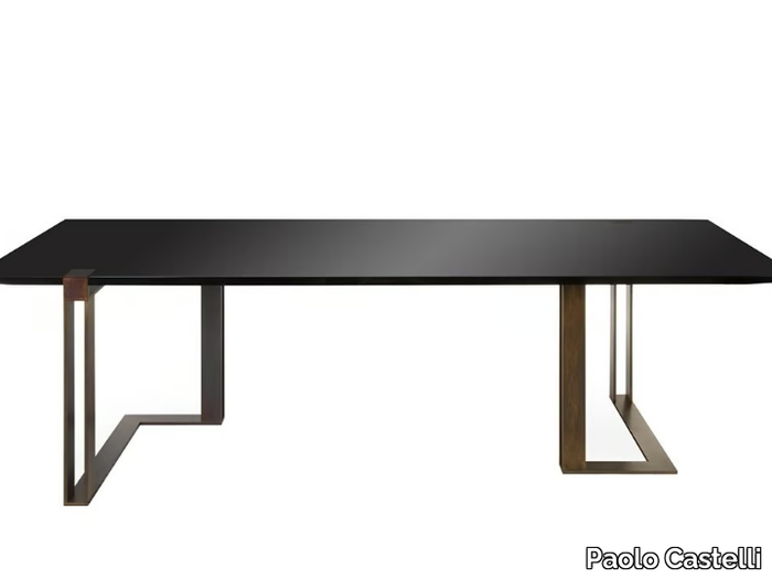 BLACK AND GOLD - MDF table _ Paolo Castelli