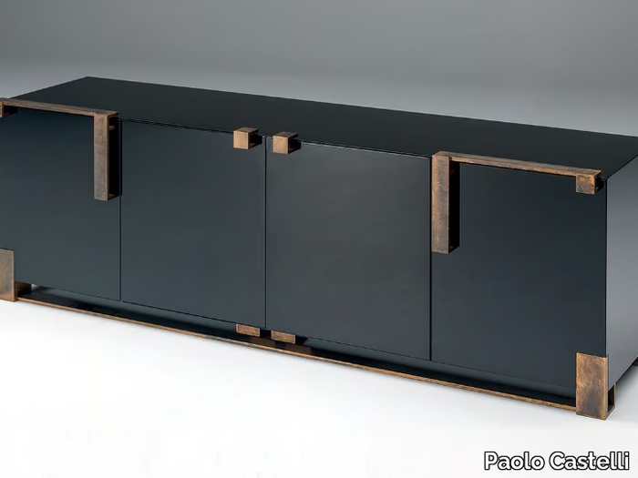 BLACK AND GOLD - Sideboard with doors _ Paolo Castelli