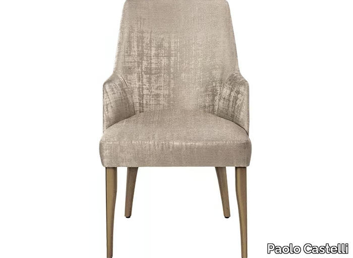 AUDREY - Velvet chair with armrests _ Paolo Castelli