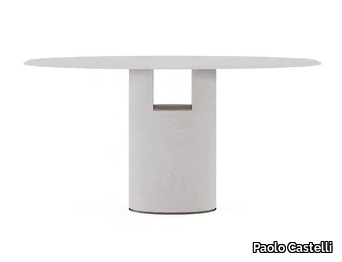 ALBA - Oval stone console table _ Paolo Castelli