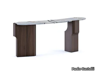 KENYA - Wood and marble console table _ Paolo Castelli