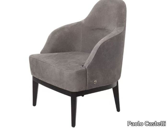 VENICE BERGERE - Upholstered nabuk armchair with headrest with armrests _ Paolo Castelli