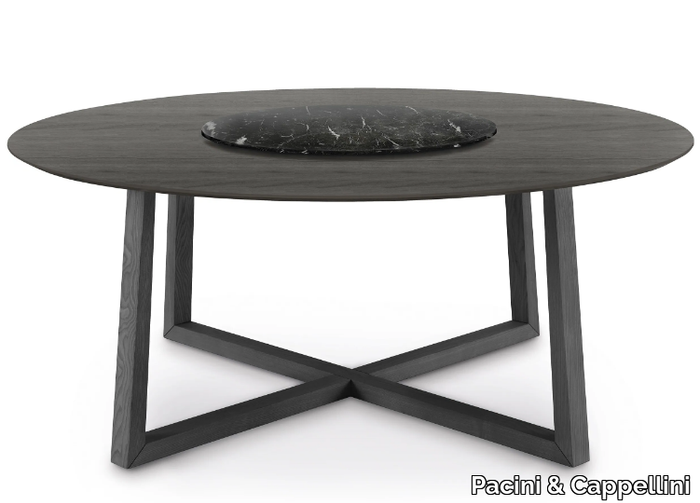 ALIANTE - Round ash table with Lazy Susan _ Pacini & Cappellini