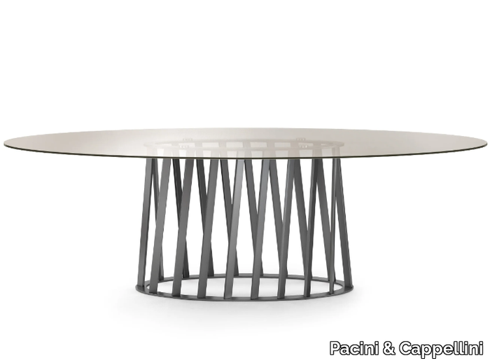 COSMO - Tempered glass dining table _ Pacini & Cappellini