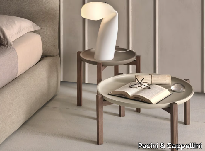 GONG - Round coffee table with tray _ Pacini & Cappellini