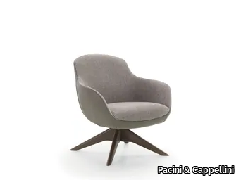 LEA - Upholstered swivel armchair _ Pacini & Cappellini