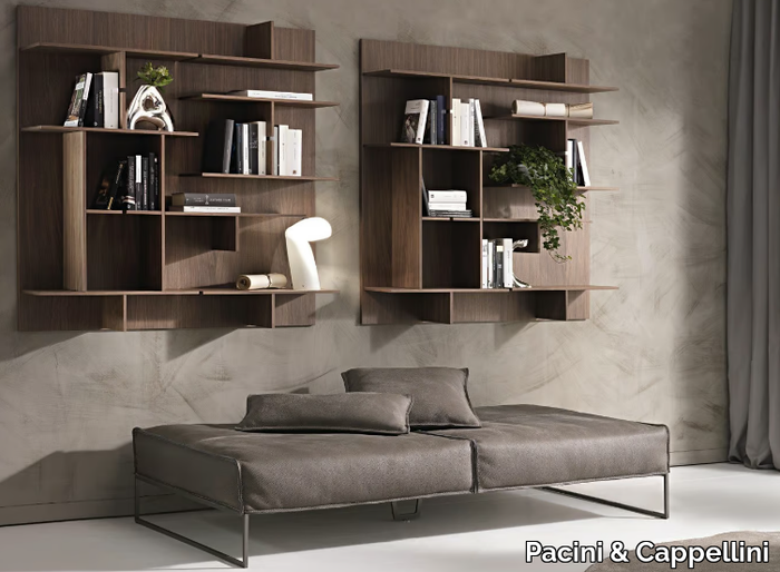 MAZE - Wall-mounted sectional bookcase _ Pacini & Cappellini