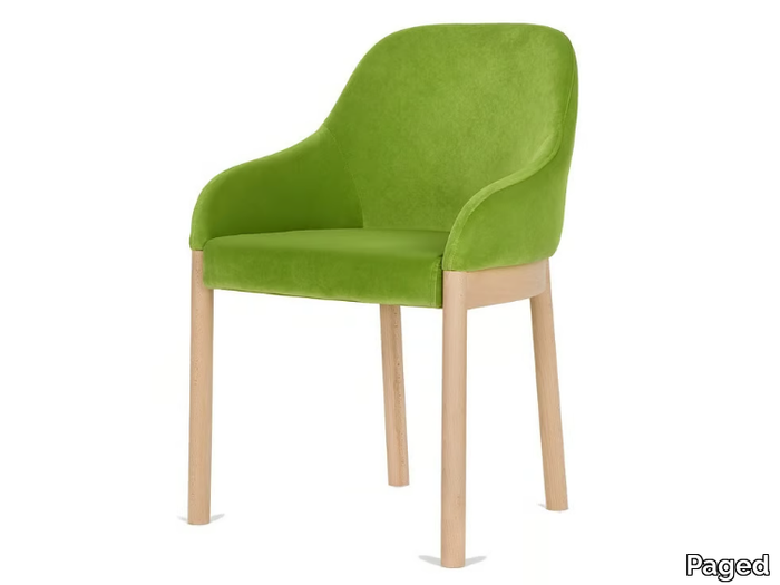 A-VIENA - Fabric chair with armrests _ Paged