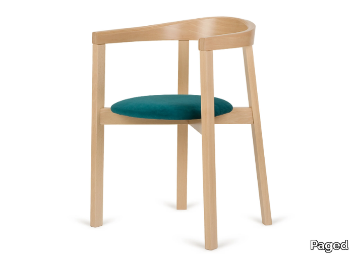 B-UXI-2920 - Stackable chair with armrests _ Paged