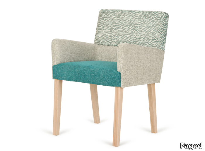 B-ZAP - Upholstered fabric chair with armrests _ Paged