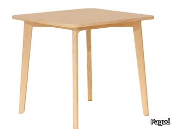 S-LOF - Square beech table _ Paged