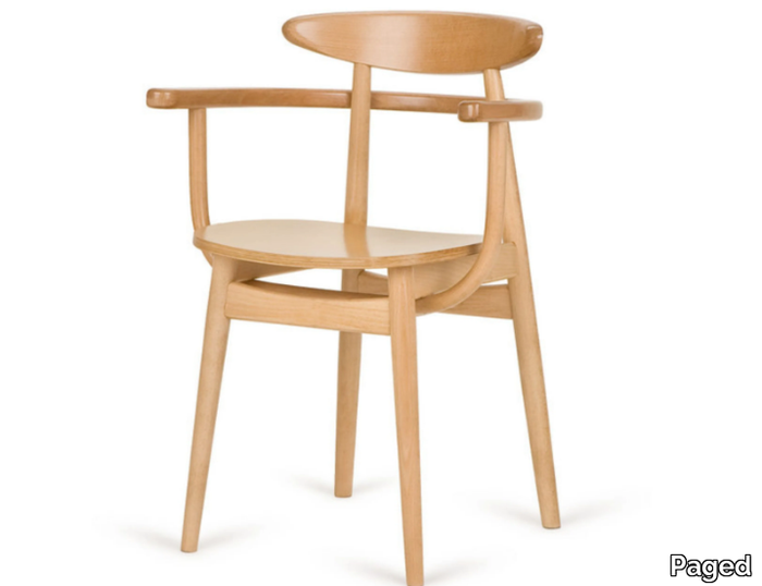 YESTERDAY B-4100 - Beech chair with armrests _ Paged