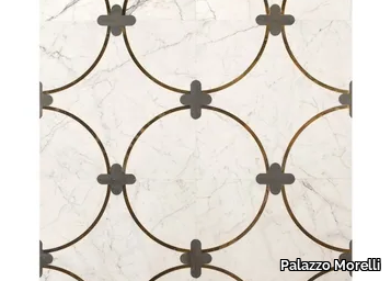 MEDINA - Bianco Carrara, slate and brass floor/wall tiles _ Palazzo Morelli