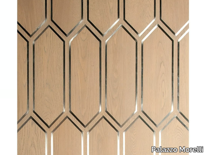 LOSANGA - Oak and stainless steel wall/floor tiles _ Palazzo Morelli