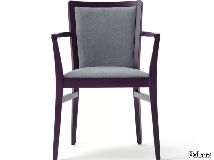 MOMA SOFT 472HP.I1 - Upholstered beech chair with armrests _ Palma