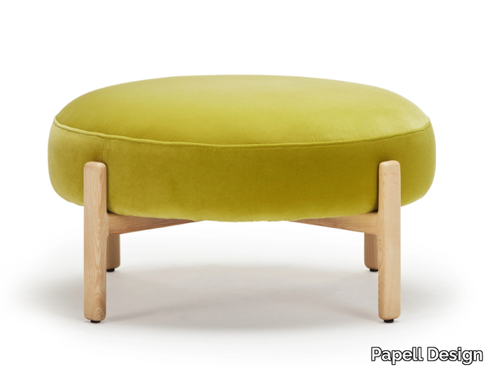 ARVIL - Round fabric pouf _ Papell Design