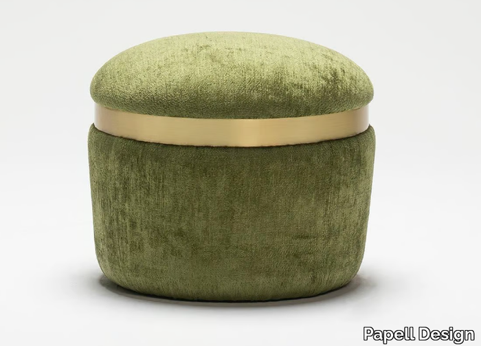 ARVIL - Round fabric pouf _ Papell Design