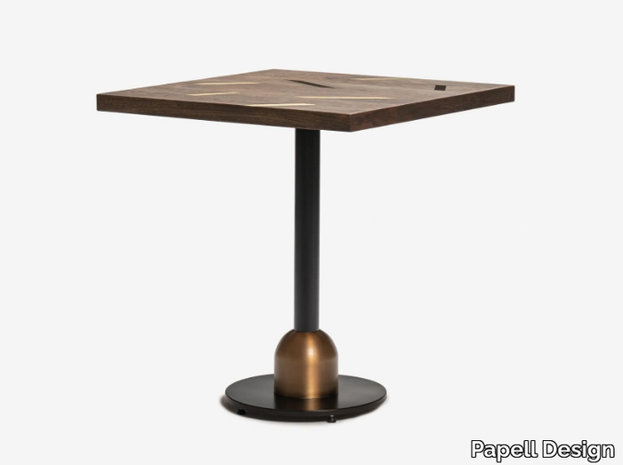 BOLD - Square wooden and metal table _ Papell Design