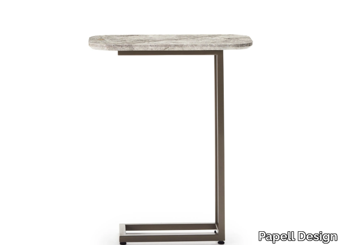 KATALANA - Brass side table with marble top _ Papell Design