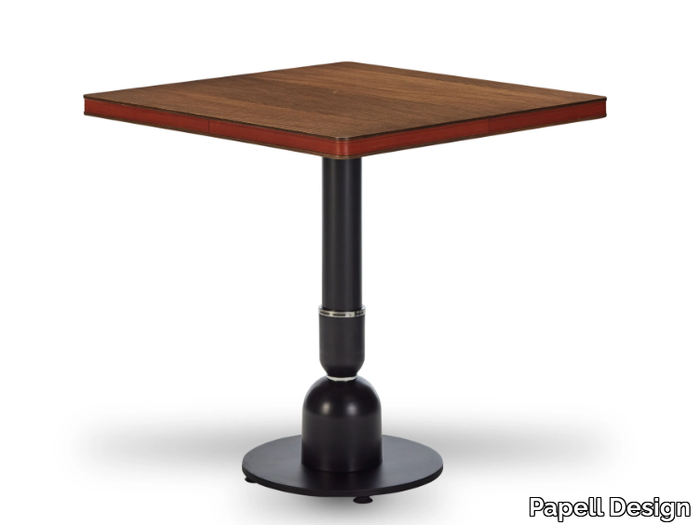 LURE - Square wooden and metal table _ Papell Design