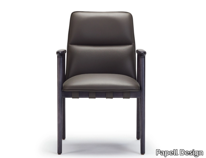 URIAH - Leather chair with armrests _ Papell Design