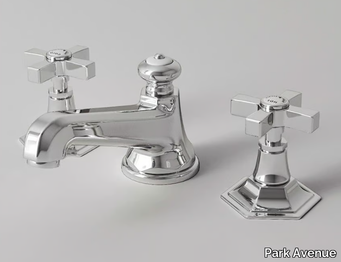 CROWE - 3 hole washbasin tap with individual rosettes _ Park Avenue