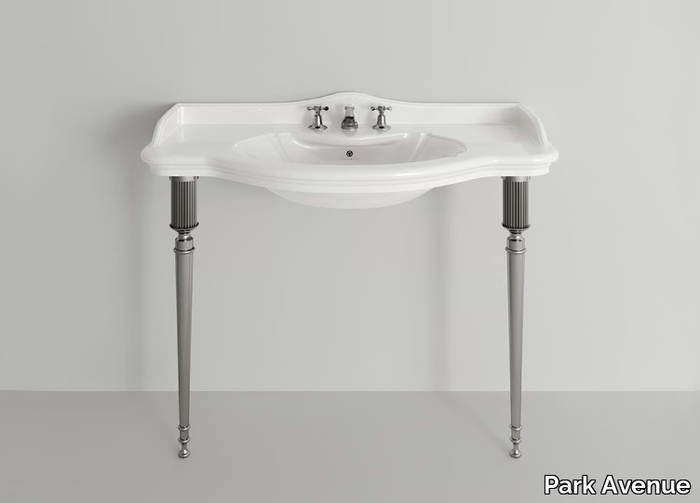 ASTON & LEGS ALEXA - Console oval ceramic washbasin _ Park Avenue