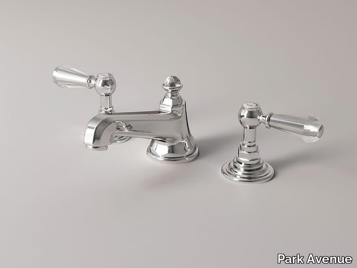 BEATRICE - 3 hole countertop washbasin tap with automatic pop-up waste _ Park Avenue