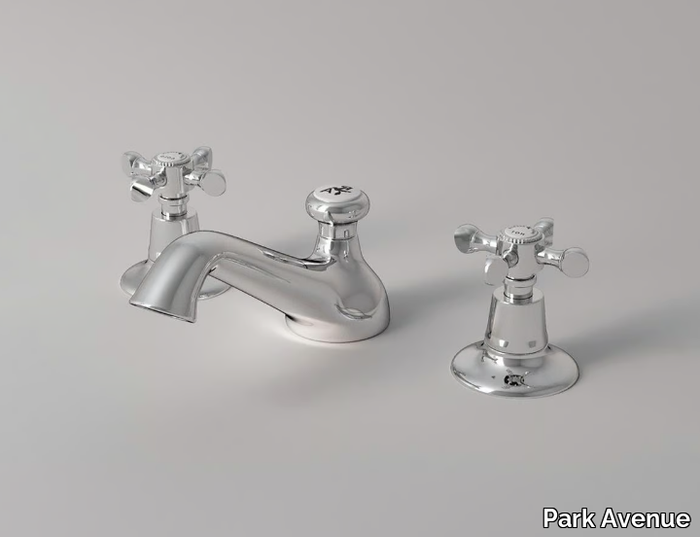 HOPKINS - 3 hole countertop washbasin tap with automatic pop-up waste _ Park Avenue