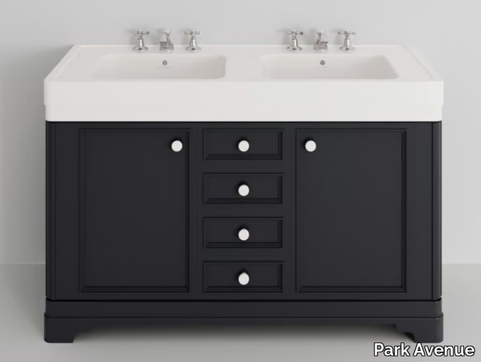 MIRABELLE - Double wooden vanity unit with integrated washbasin _ Park Avenue