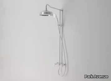 CROWE - Wall-mounted metal shower panel with hand shower _ Park Avenue